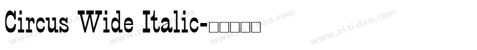 Circus Wide Italic字体转换